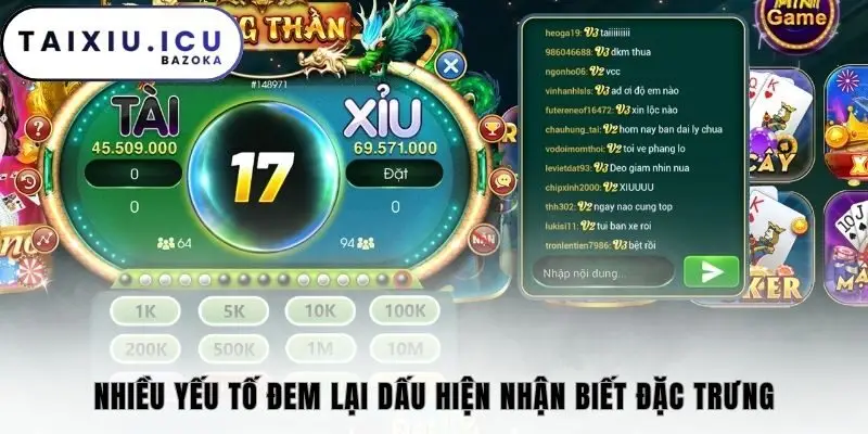 Nhiều yếu tố đem lại dấu hiện nhận biết đặc trưng