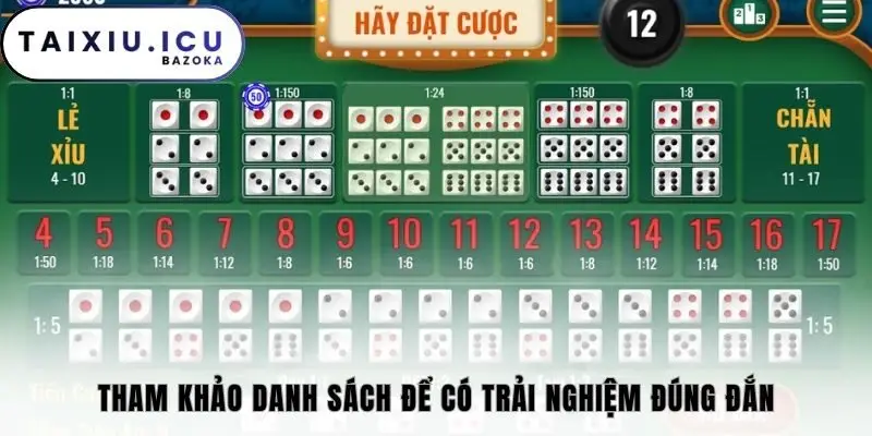 Tham khảo danh sách để có trải nghiệm đúng đắn